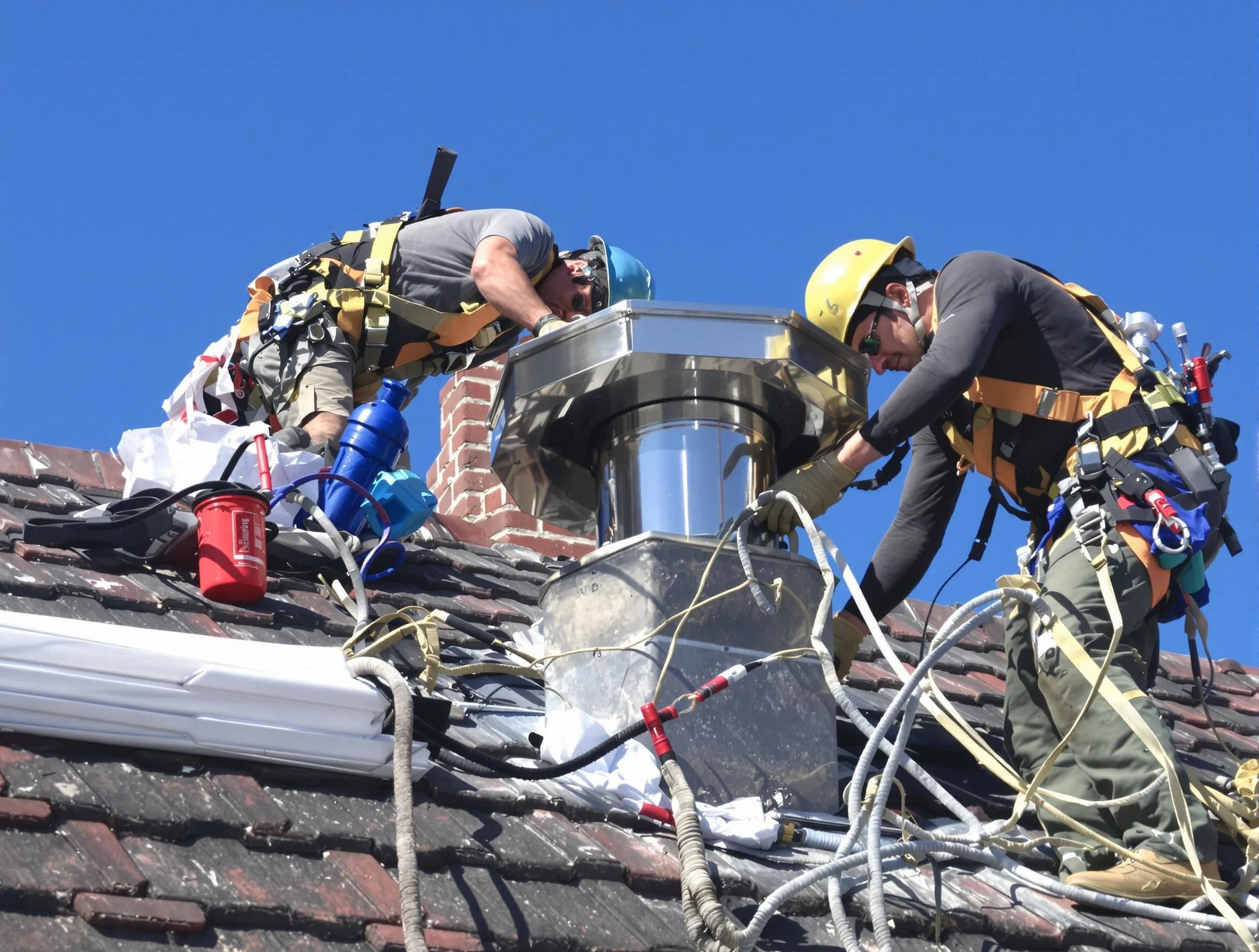 Protective chimney cap installed by Spotsylvania Courthouse Chimney Sweep in Spotsylvania Courthouse, VA