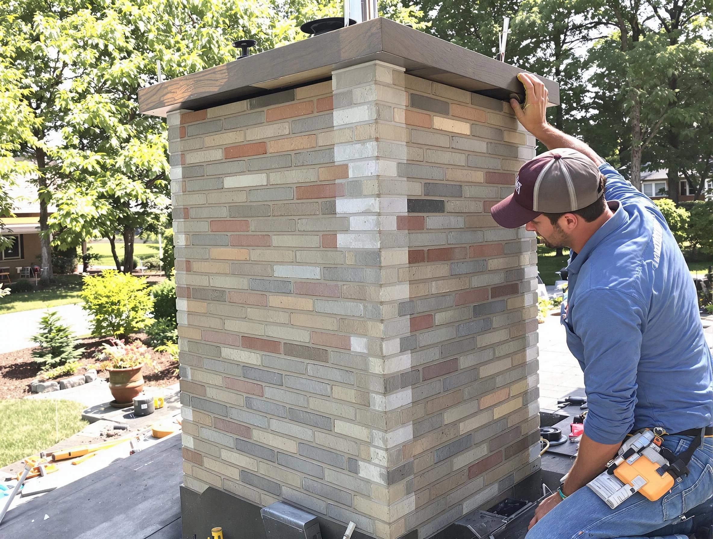 Spotsylvania Courthouse Chimney Sweep completing a modern chimney remodel in Spotsylvania Courthouse, VA
