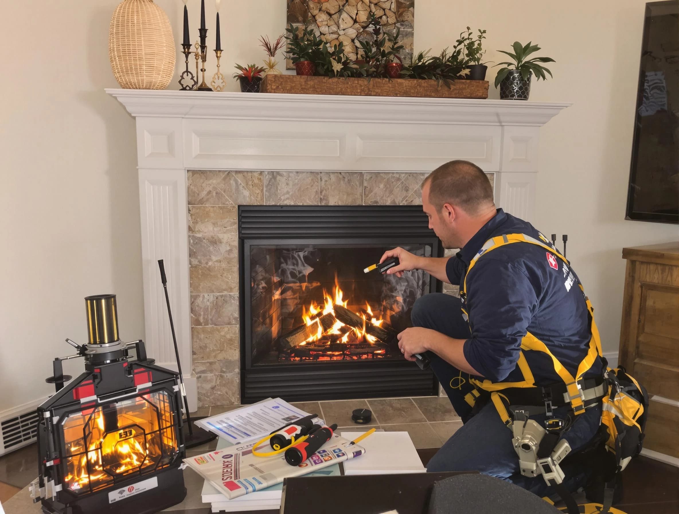 Safety-focused fireplace inspection by Spotsylvania Courthouse Chimney Sweep in Spotsylvania Courthouse, VA